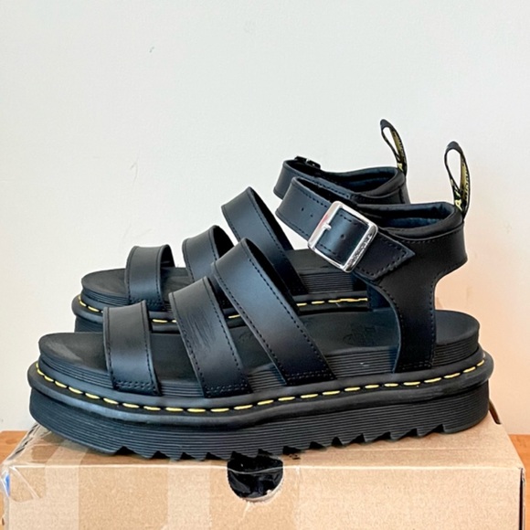 Dr. Martens Shoes - New Dr. Martens Blair Black Strappy Sandals Sz 8